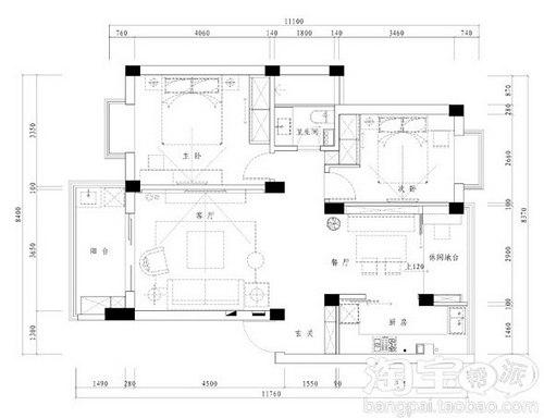 15万装修88平<a href="https://zixun.jia.com/tag/2521/" style="text-decoration:underline;" target="_blank">简约</a>两室两厅 华丽堪比样板间(图)