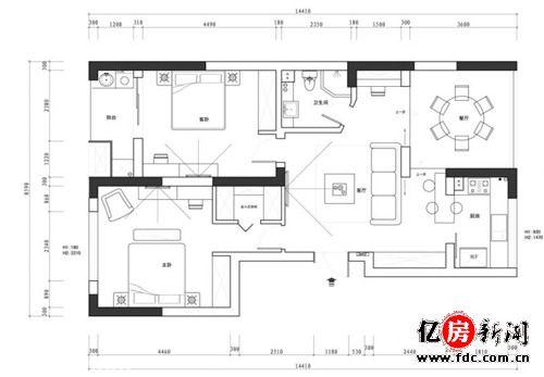 110平现代风格婚房6万元全搞定