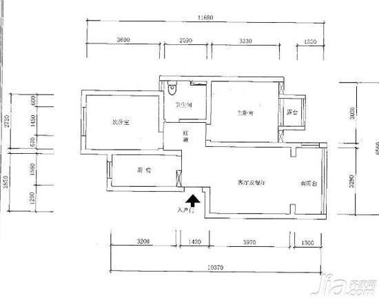 温馨Style 5W翻新69平两室一厅老公房