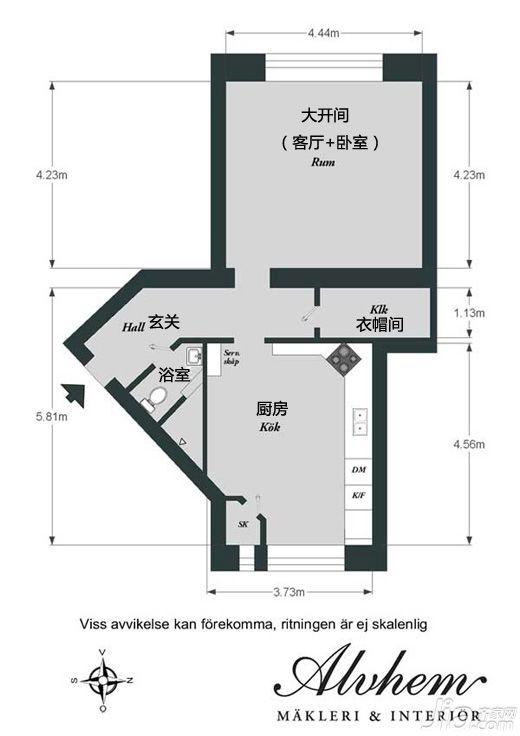 细节打造美家 54平简约风瑞典公寓设计