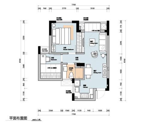 60平米两室一厅装修效果图 各出奇招你选哪套？