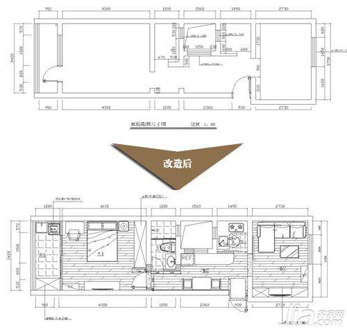 40平狭长小户型 独有韵味的美式居