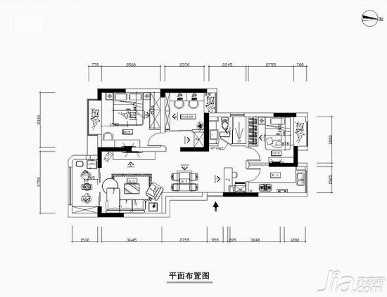 两室两厅简约风装修案例欣赏