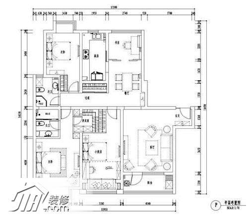 现代美式家设计 11万预算装修150平三房两厅