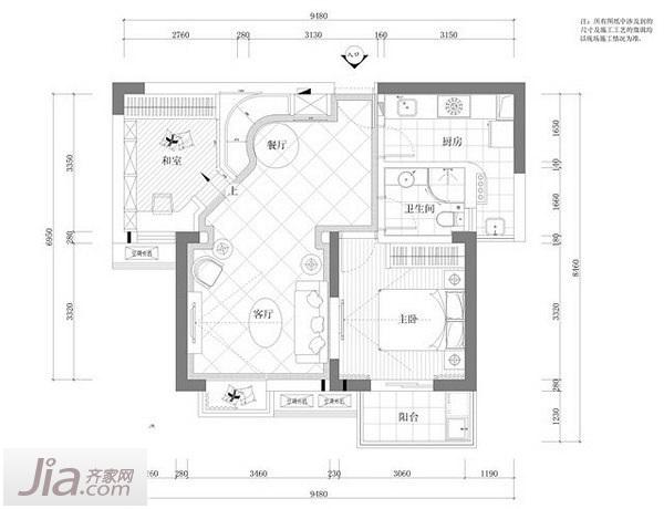 宅女的魅力空间 86平地中海一居室