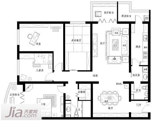 8万打造120平田园风格家