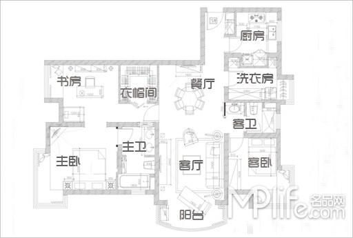 现代美式风 128平抹茶绿小家