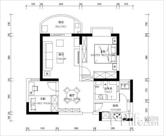 混搭风格婚房 温暖幸福小屋