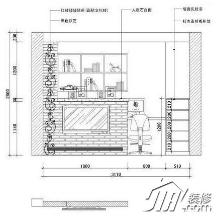 57平2居老房穿新装 小婚房也能美式田园