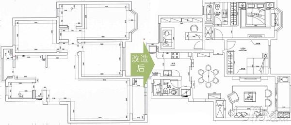 一家三口的温馨居 141平清新中式三居