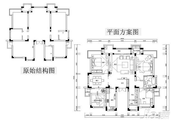 当手绘图变成现实 130平古韵新中式亮眼新装