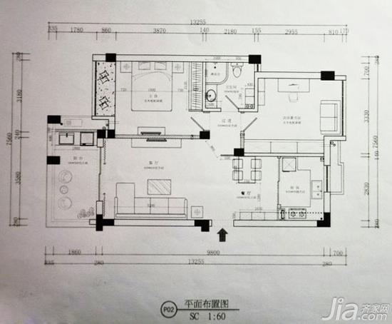 20万打造舒适宜家范 79平小清新潮装修