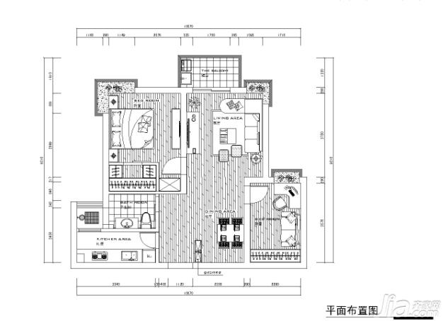 简约美式风格三室 缺陷房型也能变完美