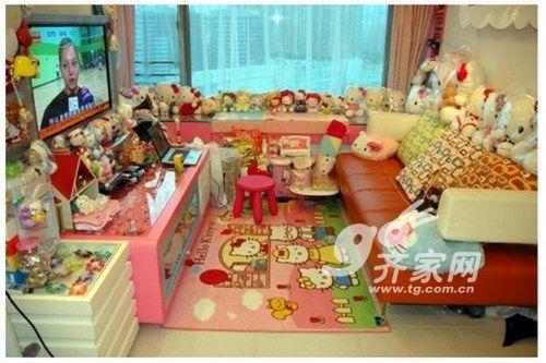 Kitty控MM看过来！37图展现唯美梦幻Hello Kitty屋