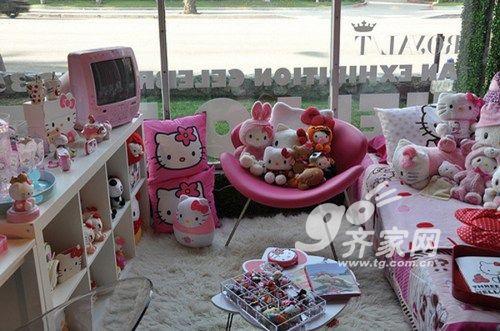 Kitty控MM看过来！37图展现唯美梦幻Hello Kitty屋