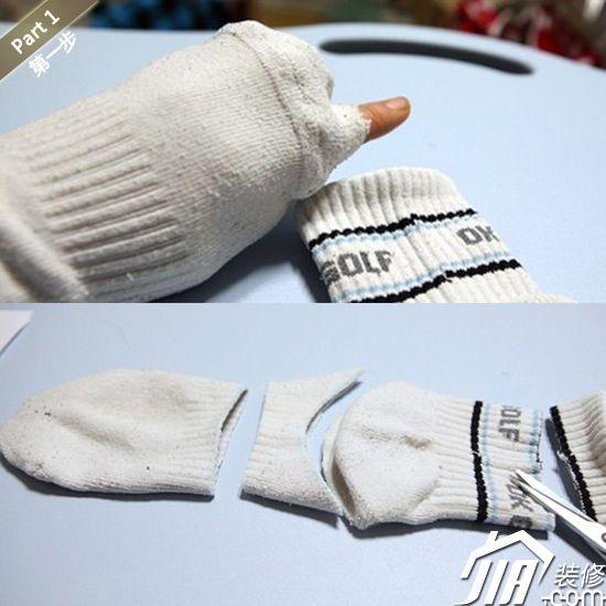 变废为宝 巧手主妇6步把破洞袜变布偶