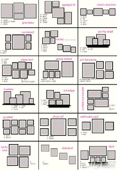 墙面装饰画如何摆才艺术  58种排布法学起来