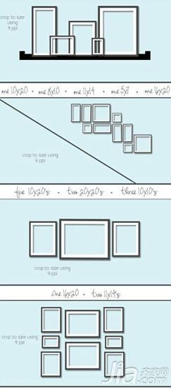 墙面装饰画如何摆才艺术  58种排布法学起来