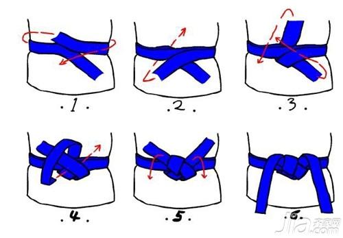 跆拳道腰带怎么系  跆拳道腰带系法