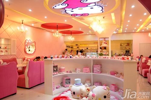 hello kitty猫主题餐厅设计效果图欣赏